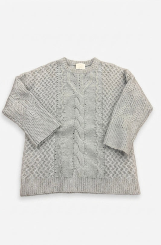 Feather cable pullover/2color