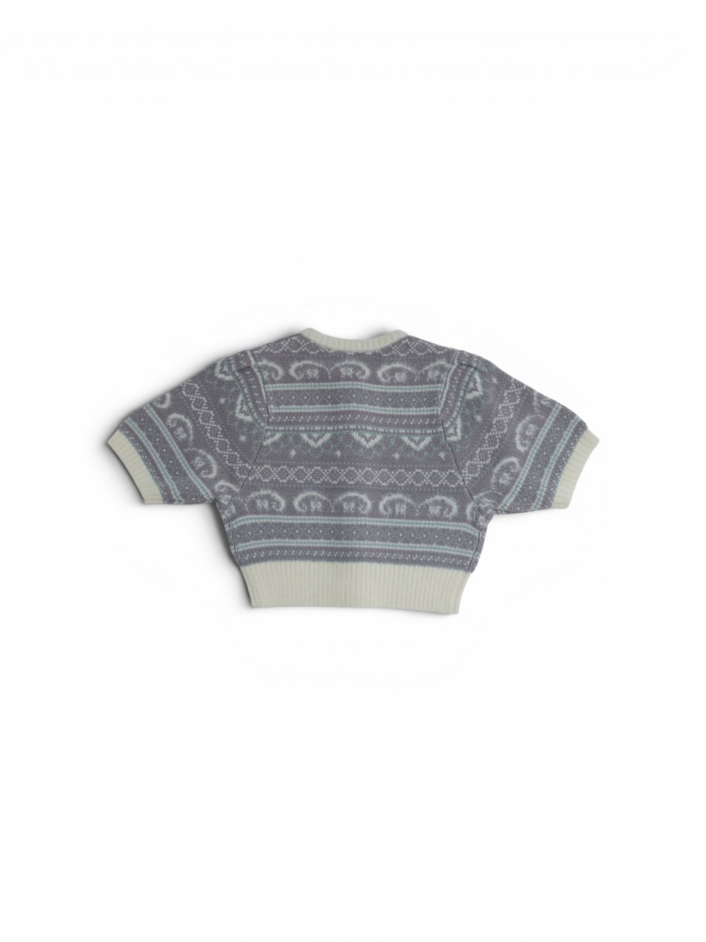 Fair lsle pattern cardigan/2color