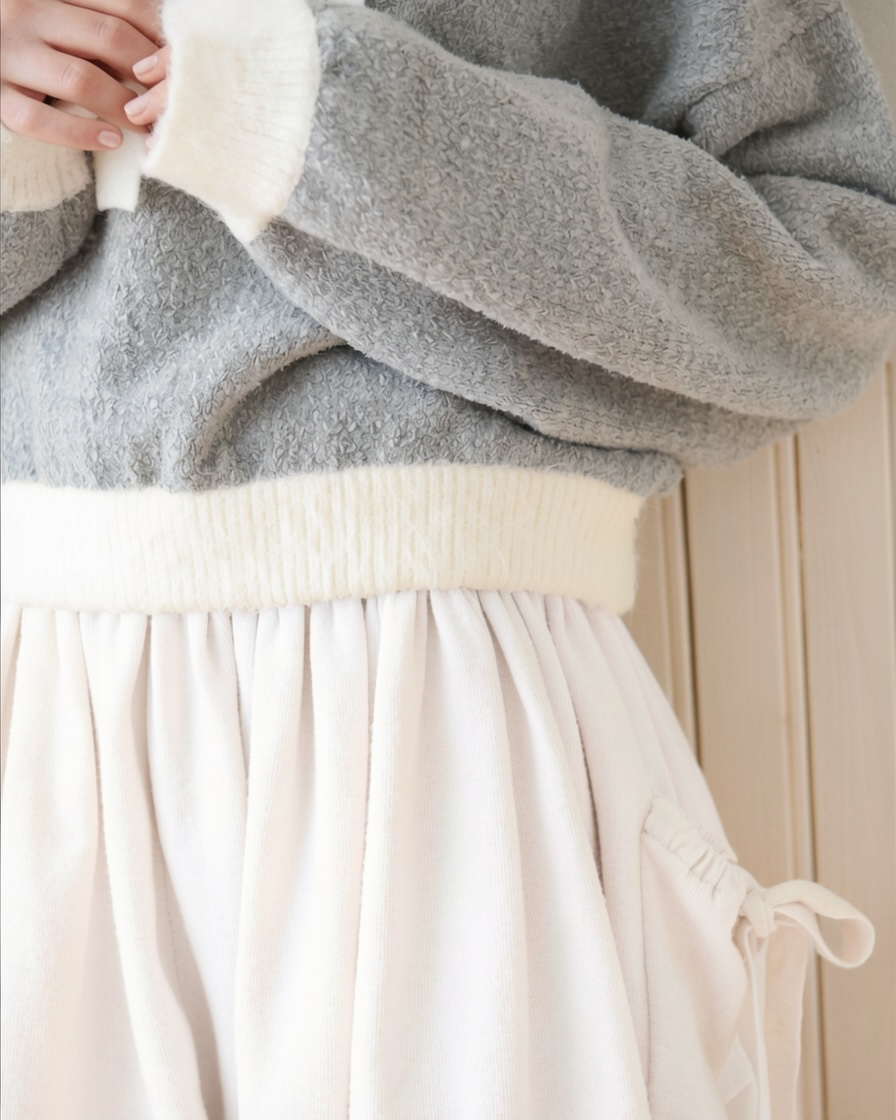 Ribbon Hoodie/2color