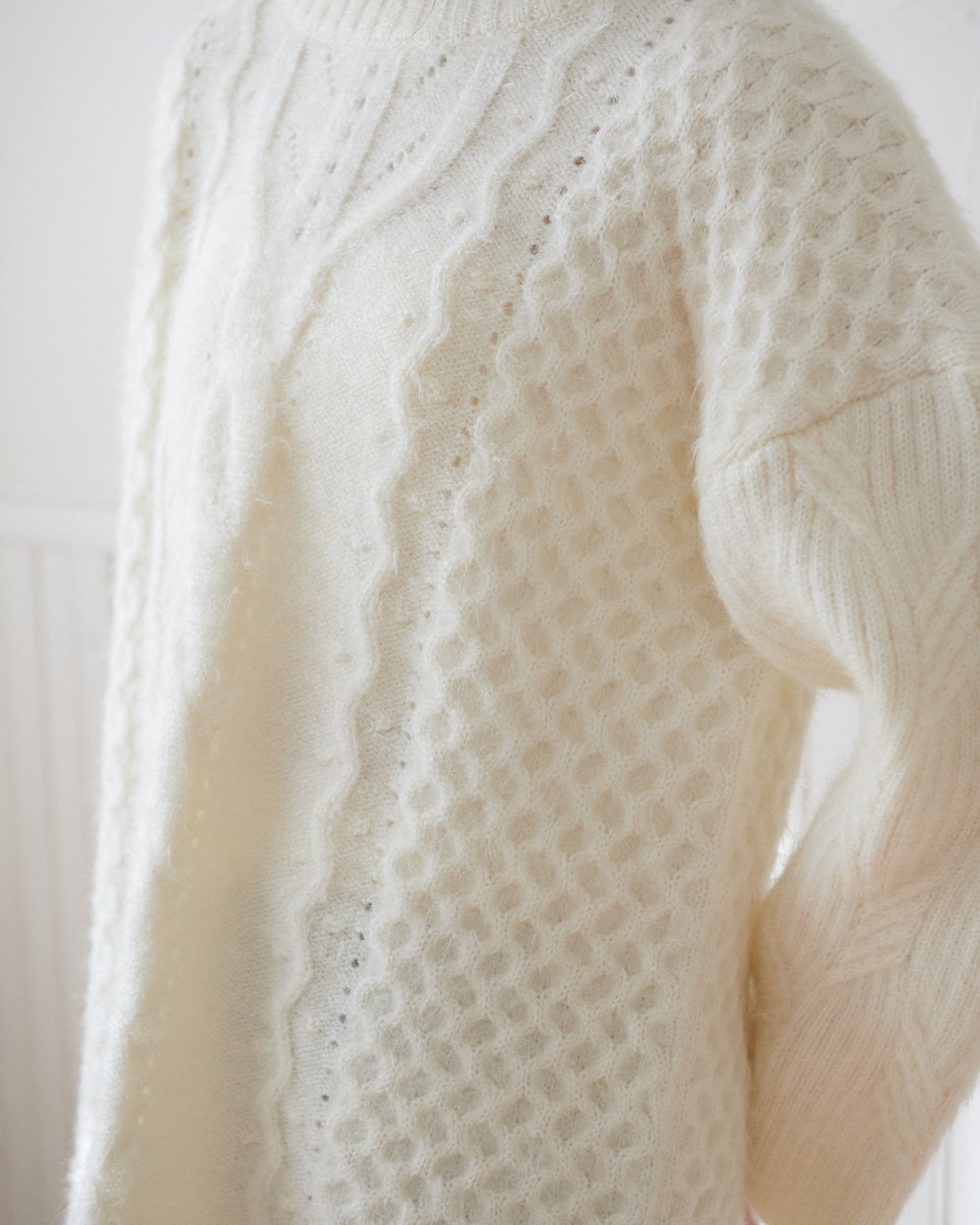 Feather cable pullover/2color