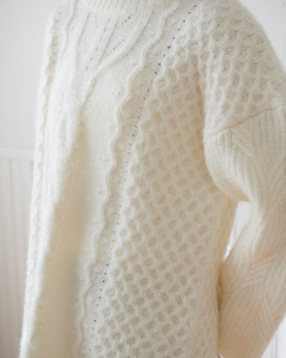 Feather cable pullover/2color