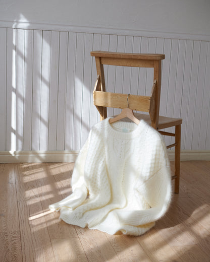 Feather cable pullover/2color