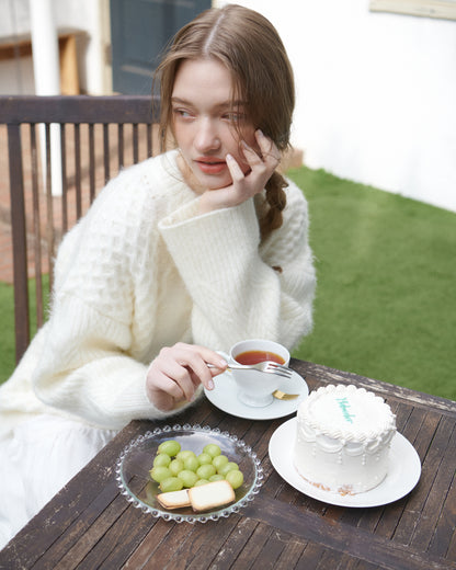 Feather cable pullover/2color