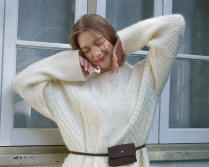 Feather cable pullover/2color