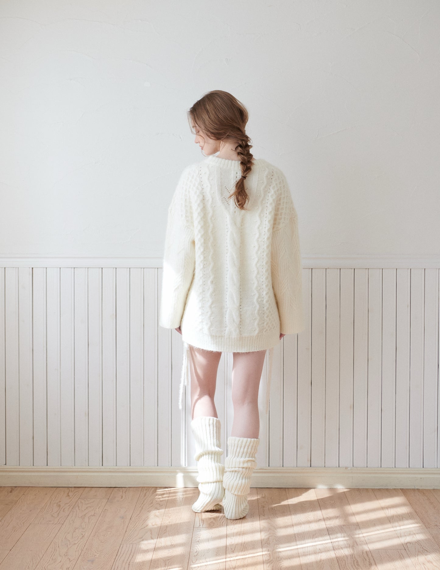 Feather cable pullover/2color