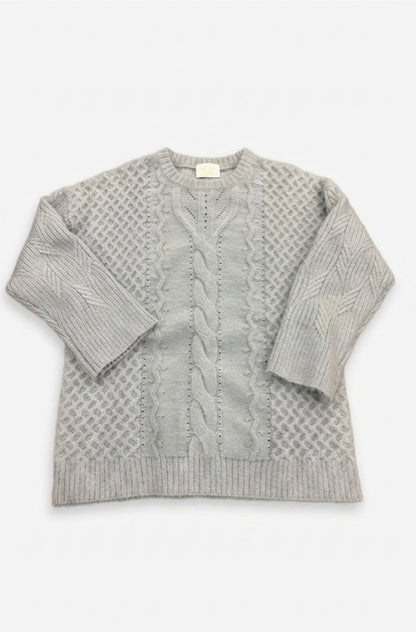 Feather cable pullover/2color