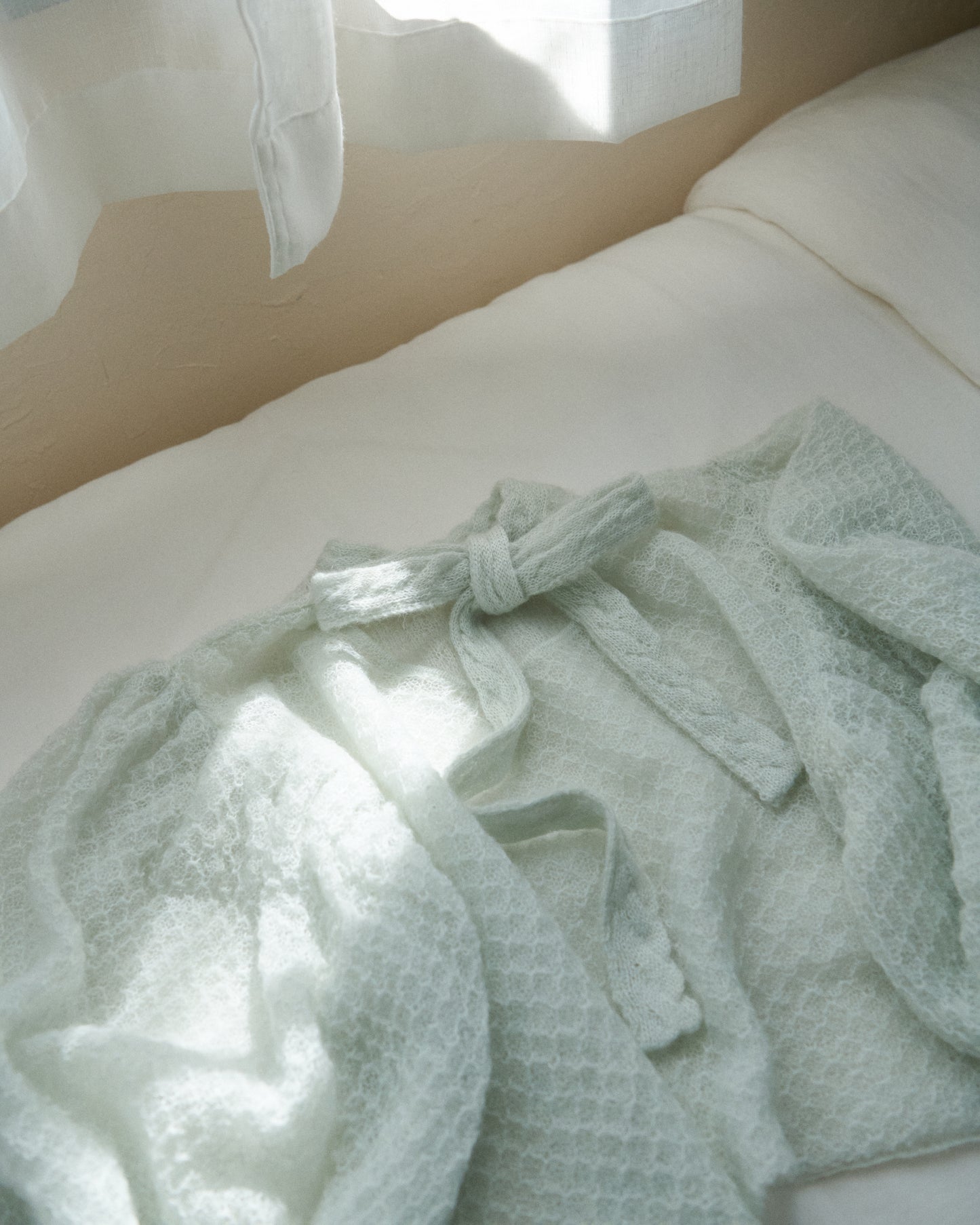 Volume sleeve ribbon pullover/2color