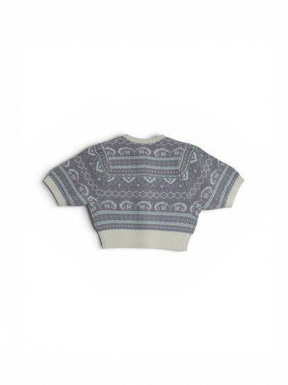 Fair lsle pattern cardigan/2color