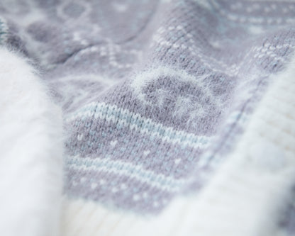 Fair lsle pattern cardigan/2color