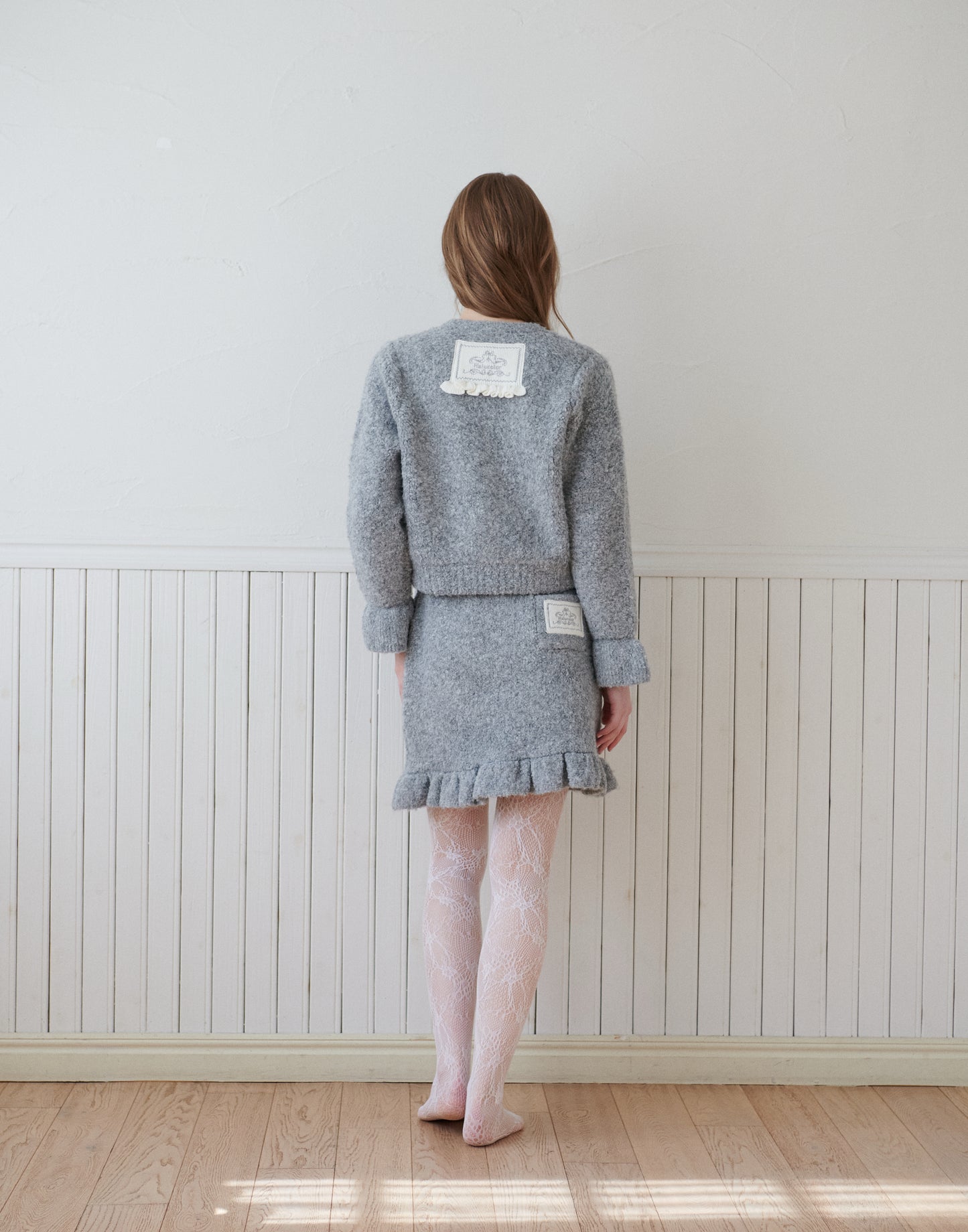 Loop Yarn Frill Cardigan/2color