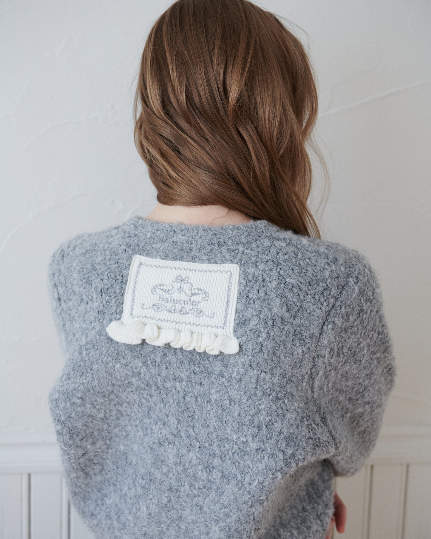 Loop Yarn Frill Cardigan/2color