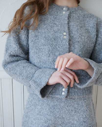 Loop Yarn Frill Cardigan/2color
