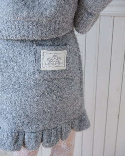Loop Yarn Frill Skirt/2color