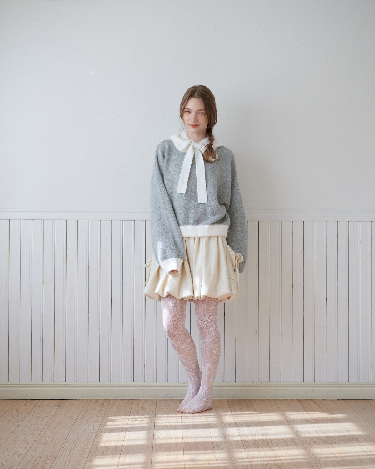 Ribbon Hoodie/2color