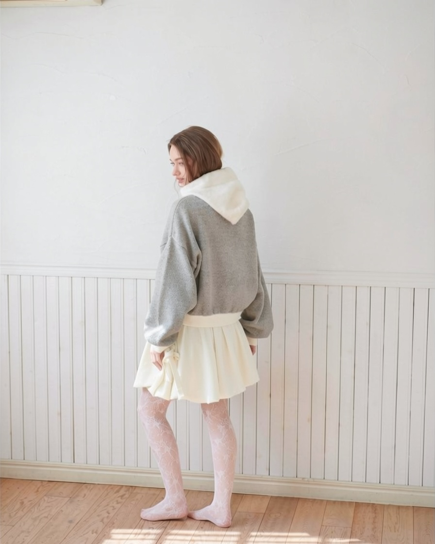 Ribbon Hoodie/2color