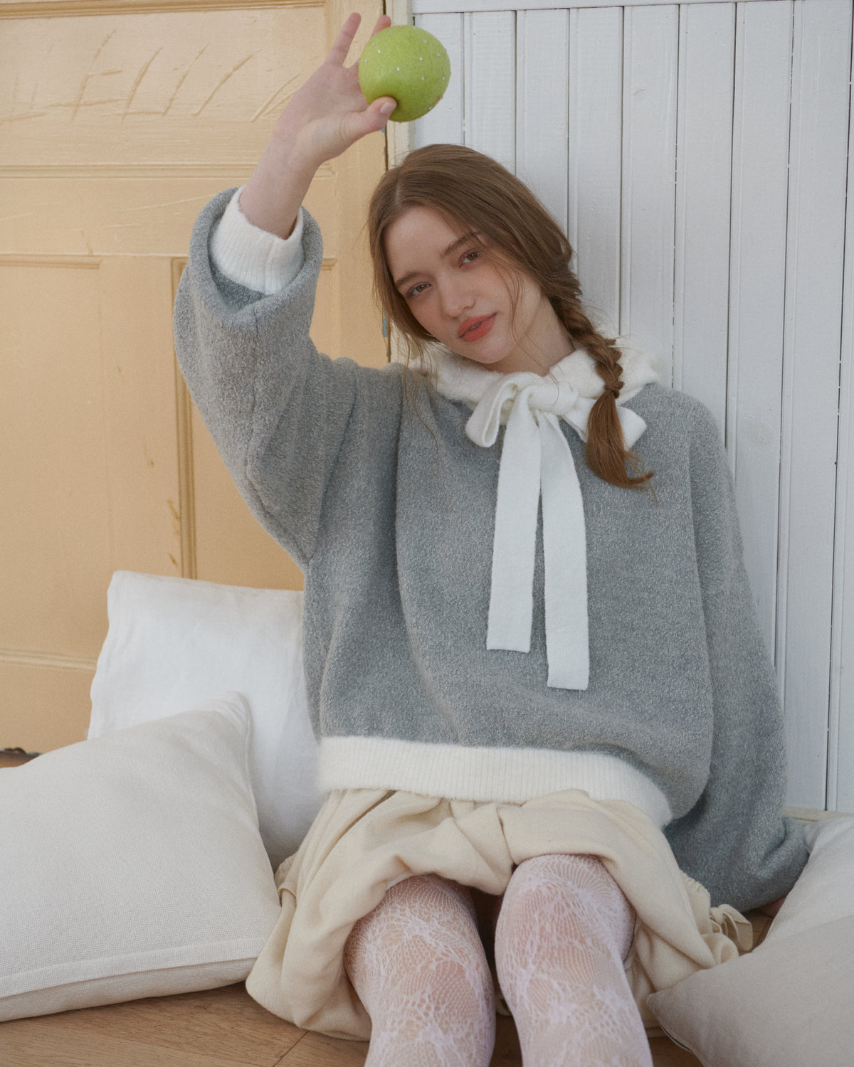 Ribbon Hoodie/2color