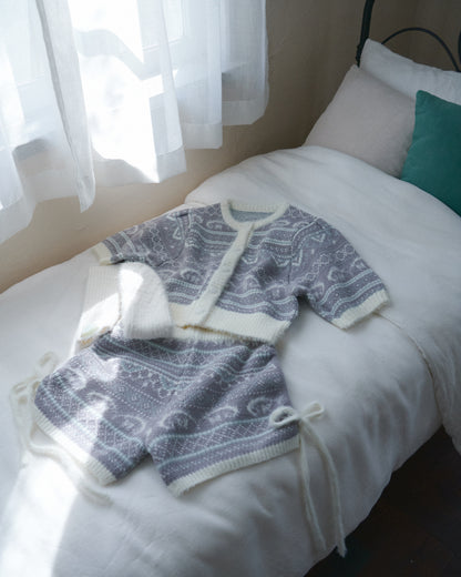 Fair lsle pattern pants/2color