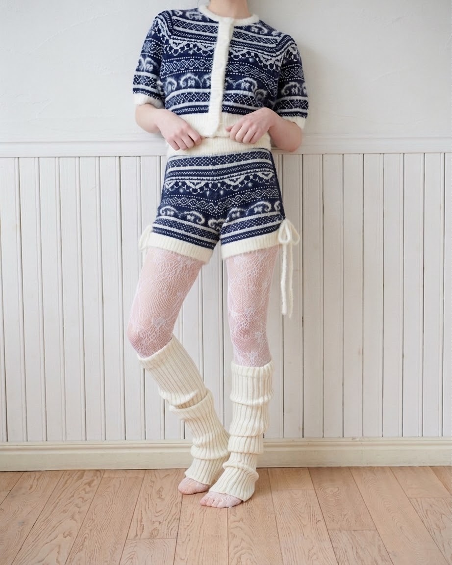 Fair lsle pattern pants/2color